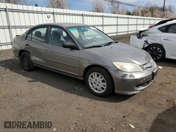2004 Honda Civic LX with VIN 2HGES16504H621170, listed as a Copart auction lot 52159735 with 147,849 mi miles and Salvage Title. Bid and sale history available at carsss.com. Image 4.