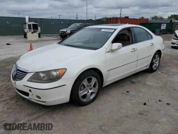 2008 Acura RL with VIN JH4KB16578C000162, listed as a Copart auction lot 44199465 with 209,128 mi miles and Salvage Title. Bid and sale history available at DreamBid. Image 1.