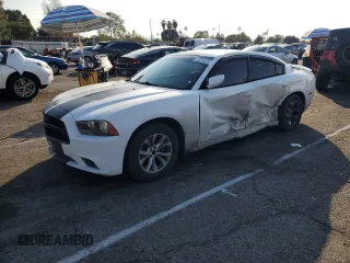 2012 Dodge Charger SXT with VIN 2C3CDXHGXCH195668, listed as a Copart auction lot 44585245 with 0 mi miles and Salvage Title. Bid and sale history available at carsss.com. Image 1.