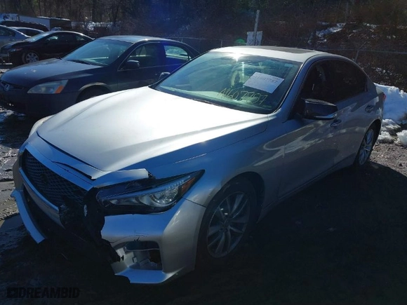 2017 Infiniti Q50 3.0t Premium with VIN JN1EV7AP3HM734280, listed as a IAAI auction lot 41607757 with 50,435 mi miles. Bid and sale history available at carsss.com. Image 2.