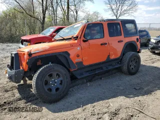2018 Jeep Wrangler Unlimited Sport with VIN 1C4HJXDG1JW181009, listed as a Copart auction lot 52145525 with 141,148 mi miles and Salvage title. Bid and sale history available at DreamBid. Image 1.