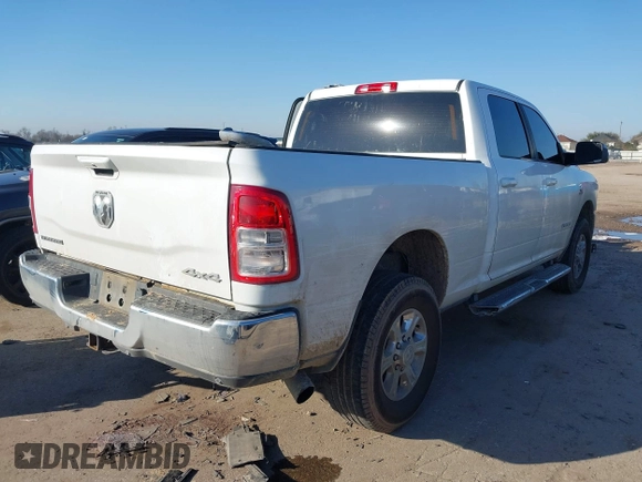 2021 Ram 2500 Big Horn with VIN 3C6UR5DLXMG676909, listed as a IAAI auction lot 41586919 with 80,716 mi miles. Bid and sale history available at carsss.com. Image 4.