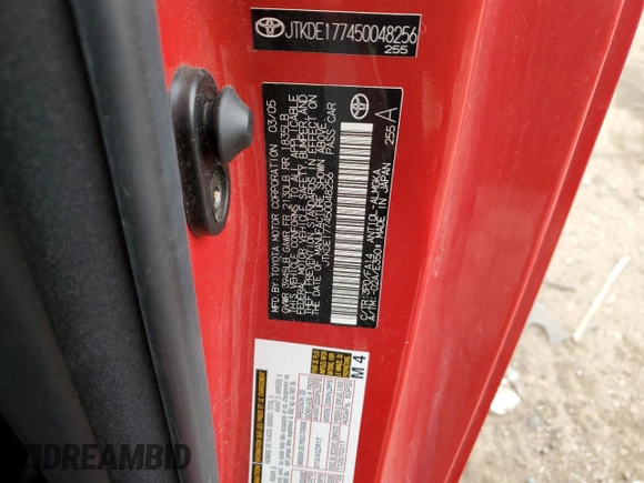 2005 Scion tC z VIN JTKDE177450048256, wystawiony jako Copart lot #50401245 z przebiegiem 146 677 mil mil oraz Tytuł czysty. Historia ofert i sprzedaży dostępna na DreamBid. Obrazek 15.