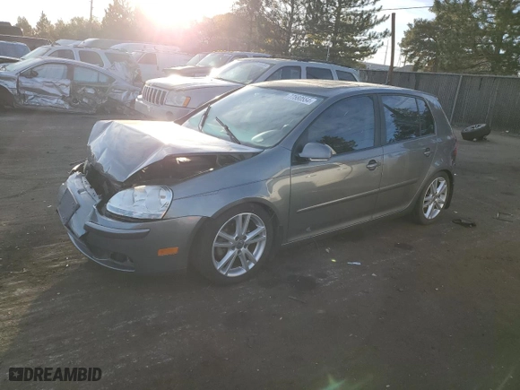 2007 Volkswagen Rabbit with VIN WVWDR91K27W087113, listed as a Copart auction lot 77580554 with 124,281 mi miles and Salvage Title. Bid and sale history available at carsss.com. Image 1.