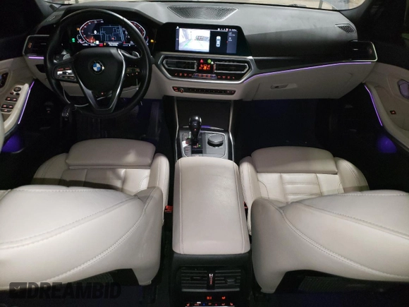 2021 BMW 3 Series 330i xDrive with VIN 3MW5R7J05M8B65599, listed as a Copart auction lot 51707945 with 50,278 mi miles and Salvage Title. Bid and sale history available at DreamBid. Image 8.