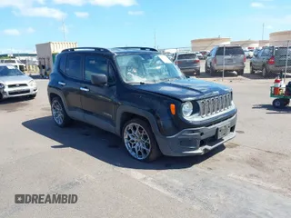 2016 Jeep Renegade Sport with VIN ZACCJAAW2GPD87710, listed as a IAAI auction lot 41763406 with 120,598 mi miles and . Bid and sale history available at carsss.com. Image 1.