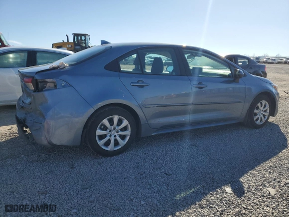 2024 Toyota Corolla LE with VIN 5YFB4MDE3RP206331, listed as a Copart auction lot 48063265 with 20,363 mi miles and Salvage Title. Bid and sale history available at carsss.com. Image 3.