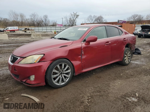 2006 Lexus IS 250 with VIN JTHCK262565000825, listed as a Copart auction lot 51835875 with 134,497 mi miles and Salvage Title. Bid and sale history available at DreamBid. Image 1.