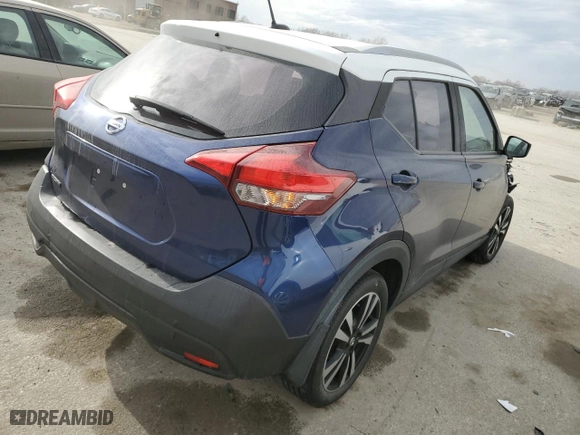 2018 Nissan Kicks SV with VIN 3N1CP5CU9JL511928, listed as a Copart auction lot 83974934 with 47,966 mi miles and Salvage Title. Bid and sale history available at carsss.com. Image 3.