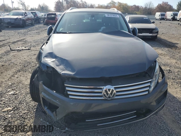 2015 Volkswagen Touareg Sport with VIN WVGEF9BP2FD002767, listed as a Copart auction lot 78127854 with Not provided miles and Salvage title. Bid and sale history available at DreamBid. Image 5.