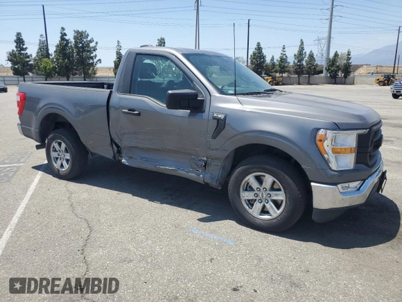 2021 Ford F-150 XL with VIN 1FTMF1C58MKE24095, listed as a Copart auction lot 57686455 with 60,583 mi miles and Salvage title. Bid and sale history available at DreamBid. Image 4.