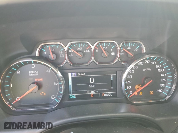 2017 Chevrolet Silverado 1500 LT with VIN 3GCPCREH2HG125128, listed as a Copart auction lot 83224824 with 93,467 mi miles and Salvage Title. Bid and sale history available at DreamBid. Image 9.