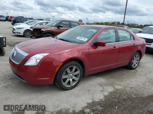 2010 Mercury Milan Premier with VIN 3MEHM0JG4AR608302, listed as a Copart auction lot 54854115 with 60,354 mi miles and Clean Title. Bid and sale history available at carsss.com. Image 1.
