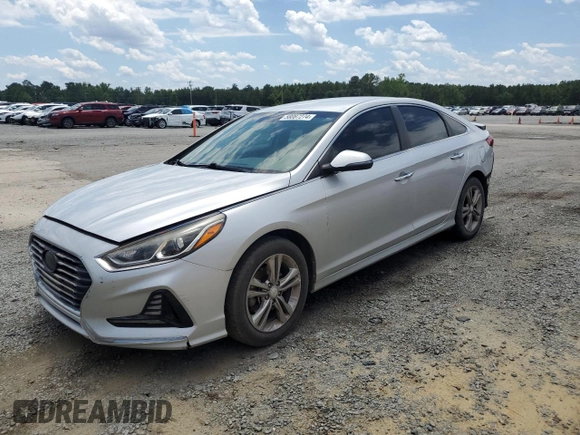 2018 Hyundai Sonata Sport Plus with VIN 5NPE34AF9JH629526, listed as a Copart auction lot 58087274 with 92,493 mi miles and Salvage Title. Bid and sale history available at DreamBid. Image 1.