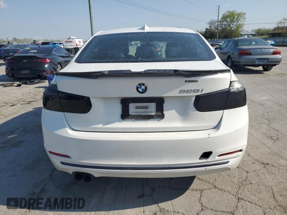 2016 BMW 3 Series 328i with VIN WBA8E9G54GNT44077, listed as a Copart auction lot 52255465 with 127,496 mi miles and Salvage Title. Bid and sale history available at carsss.com. Image 6.