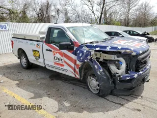 2021 Ford F-150 XL with VIN 1FTMF1C56MKD81988, listed as a Copart auction lot 51101275 with 94,531 mi miles and Salvage title. Bid and sale history available at DreamBid. Image 4.