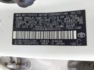 2013 Toyota Prius One z VIN JTDKN3DU8D5601612, wystawiony jako IAAI lot #42402108 z przebiegiem 224 420 mil mil oraz . Historia ofert i sprzedaży dostępna na DreamBid. Obrazek 9.
