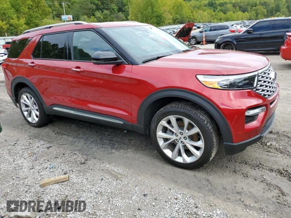 2023 Ford Explorer Platinum with VIN 1FM5K8HC1PGB15491, listed as a Copart auction lot 73356724 with 3,374 mi miles and Salvage title. Bid and sale history available at DreamBid. Image 4.