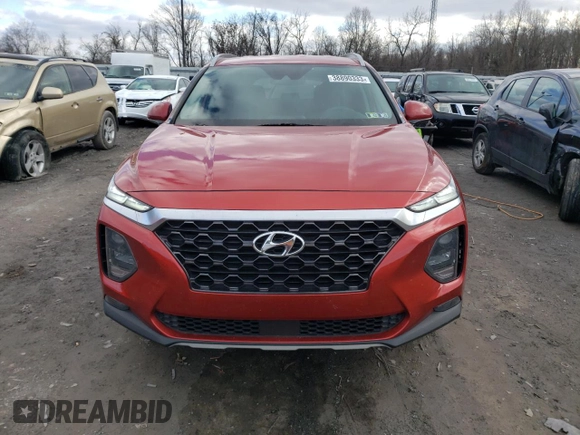 2020 Hyundai Santa Fe SEL with VIN 5NMS3CAD7LH142983, listed as a Copart auction lot 38890333 with 42,956 mi miles. Bid and sale history available at carsss.com. Image 5.