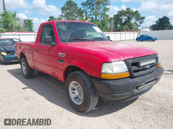 1999 Ford Ranger XL with VIN 1FTYR10V3XPB90632, listed as a IAAI auction lot 42129155 with 316,641 mi miles. Bid and sale history available at carsss.com. Image 1.