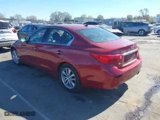 2015 Infiniti Q50 with VIN JN1BV7AR6FM420284, listed as a IAAI auction lot 41795605 with 160,353 mi miles. Bid and sale history available at carsss.com. Image 3.