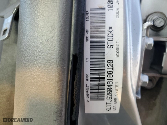 2004 Chevrolet Aveo LS with VIN KL1TJ62604B188129, listed as a Copart auction lot 76778904 with 0 mi miles and Salvage Title. Bid and sale history available at carsss.com. Image 12.