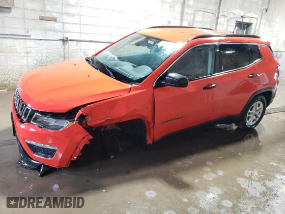 2021 Jeep Compass Sport with VIN 3C4NJDAB8MT502564, listed as a Copart auction lot 57710475 with 42,448 mi miles and Clean title. Bid and sale history available at DreamBid. Image 1.