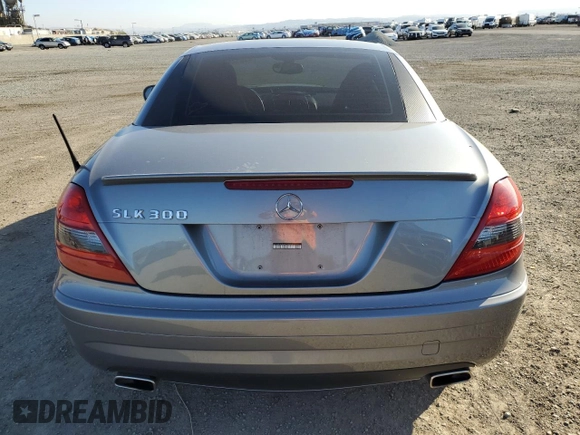2010 Mercedes-Benz SLK-Class SLK 300 with VIN WDBWK5EA8AF230093, listed as a Copart auction lot 44032485 with 30,305 mi miles and Salvage Title. Bid and sale history available at carsss.com. Image 6.