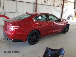 2023 Genesis G70 2.0T with VIN KMTG34TA8PU122367, listed as a Copart auction lot 70726154 with 15,475 mi miles and Salvage Title. Bid and sale history available at carsss.com. Image 3.