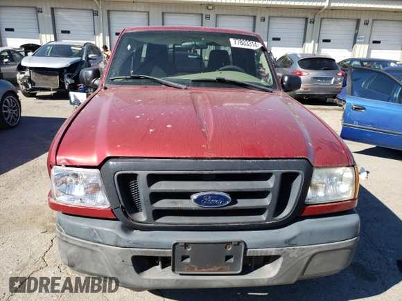 2005 Ford Ranger XLT with VIN 1FTYR44E35PA11112, listed as a Copart auction lot 77803314 with Not Provided miles and Salvage Title. Bid and sale history available at DreamBid. Image 5.