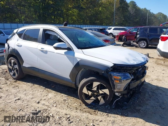 2024 Hyundai Kona Limited with VIN KM8HECA37RU100628, listed as a IAAI auction lot 40641966 with 5,743 mi miles. Bid and sale history available at carsss.com. Image 1.