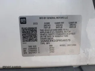 2023 Chevrolet Suburban Premier with VIN 1GNSCFKD3PR546579, listed as a IAAI auction lot 41969947 with 26,301 mi miles. Bid and sale history available at carsss.com. Image 9.