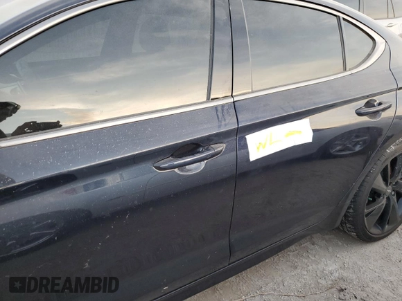 2023 Genesis G70 2.0T with VIN KMTG34TA9PU120546, listed as a Copart auction lot 75130334 with Not Provided miles and Salvage Title. Bid and sale history available at DreamBid. Image 12.
