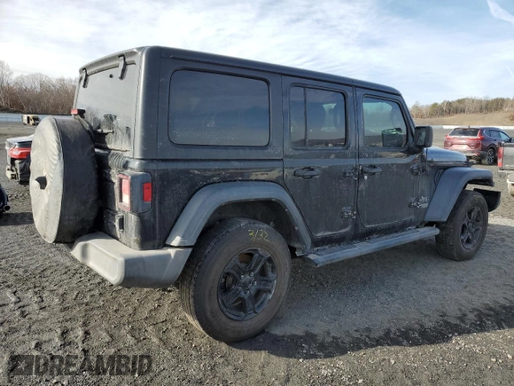 2019 Jeep Wrangler Unlimited Sport with VIN 1C4HJXDG2KW566080, listed as a Copart auction lot 44559215 with 84,646 mi miles and Salvage title. Bid and sale history available at DreamBid. Image 3.