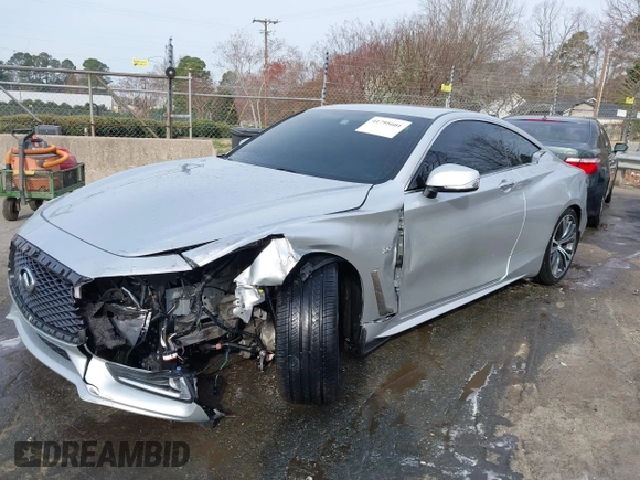 2018 Infiniti Q60 Luxe with VIN JN1EV7EK3JM343134, listed as a IAAI auction lot 41795601 with 61,826 mi miles and . Bid and sale history available at carsss.com. Image 17.