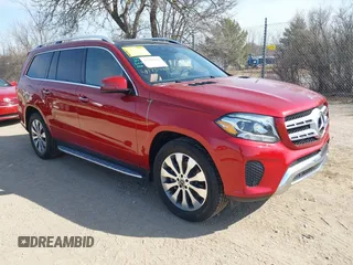 2018 Mercedes-Benz GLS with VIN 4JGDF6EE3JB140889, listed as a IAAI auction lot 41754647 with 43,151 mi miles. Bid and sale history available at carsss.com. Image 1.