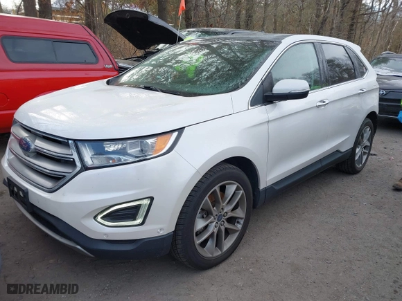 2015 Ford Edge Titanium with VIN 2FMPK4K81FBB84127, listed as a IAAI auction lot 41319657 with 91,996 mi miles. Bid and sale history available at carsss.com. Image 18.