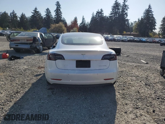 2019 Tesla Model 3 Long Range with VIN 5YJ3E1EB2KF442345, listed as a Copart auction lot 54063095 with 47,253 mi miles and Salvage Title. Bid and sale history available at carsss.com. Image 6.