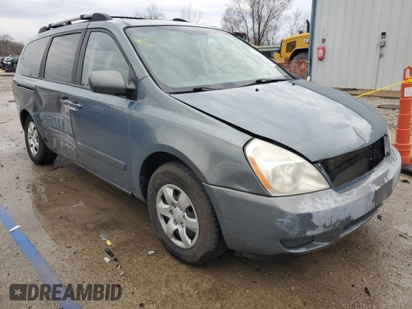 2007 Kia Sedona EX with VIN KNDMB233876188514, listed as a Copart auction lot 47544355 with 236,761 mi miles and Salvage Title. Bid and sale history available at DreamBid. Image 4.