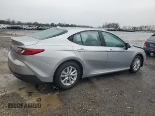 2025 Toyota Camry LE with VIN 4T1DAACK1SU105476, listed as a Copart auction lot 50308245 with 3,356 mi miles and Salvage Title. Bid and sale history available at carsss.com. Image 3.