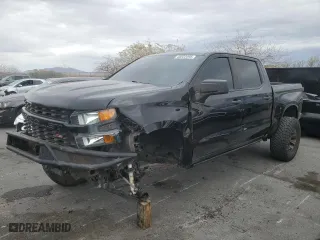 2019 Chevrolet Silverado 1500 Custom Trail Boss with VIN 3GCPYCEF6KG117800, listed as a Copart auction lot 48222495 with 72,401 mi miles and Salvage Title. Bid and sale history available at carsss.com. Image 1.