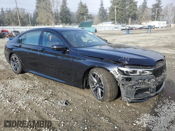2022 BMW 7 Series 750i xDrive with VIN WBA7U2C07NCH32786, listed as a Copart auction lot 43028005 with 41,686 mi miles and Salvage title. Bid and sale history available at DreamBid. Image 4.