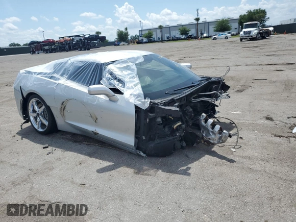 2014 Chevrolet Corvette 1LT with VIN 1G1YA2D73E5120297, listed as a Copart auction lot 51377005 with Not provided miles and Non repairable. Bid and sale history available at DreamBid. Image 4.