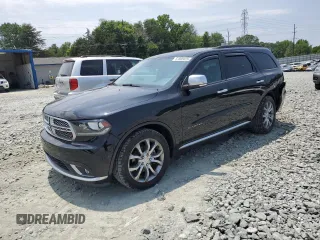 2017 Dodge Durango Citadel Anodized Platinum with VIN 1C4RDHEG5HC774691, listed as a Copart auction lot 57885025 with 176,240 mi miles and Salvage title. Bid and sale history available at DreamBid. Image 1.