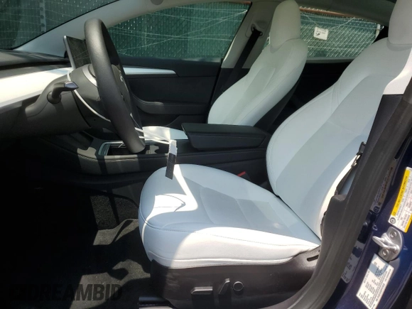 2023 Tesla Model 3 with VIN 5YJ3E1EAXPF419636, listed as a Copart auction lot 59754495 with 14,407 mi miles and Salvage title. Bid and sale history available at DreamBid. Image 7.