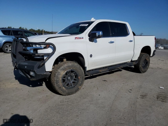 2019 Chevrolet Silverado 1500 LTZ with VIN 3GCUYGEL5KG262794, listed as a Copart auction lot 48676305 with 79,811 mi miles and Salvage Title. Bid and sale history available at carsss.com. Image 1.