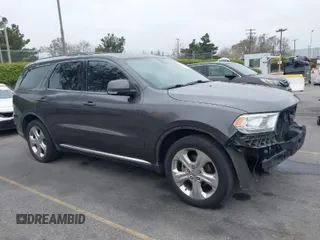 2014 Dodge Durango Limited with VIN 1C4RDHDG3EC972487, listed as a IAAI auction lot 41859308 with 213,121 mi miles. Bid and sale history available at carsss.com. Image 1.