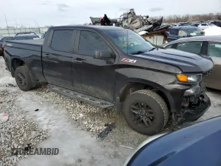 2020 Chevrolet Silverado 1500 Custom Trail Boss with VIN 1GCPYCEF3LZ143725, listed as a Copart auction lot 89216245 with 77,373 mi miles and Salvage Title. Bid and sale history available at DreamBid. Image 4.