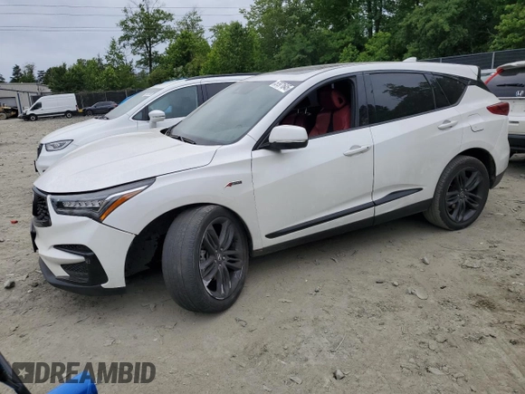 2021 Acura RDX w/A-Spec Package with VIN 5J8TC2H68ML048375, listed as a Copart auction lot 57971645 with Not provided miles and Salvage title. Bid and sale history available at DreamBid. Image 1.