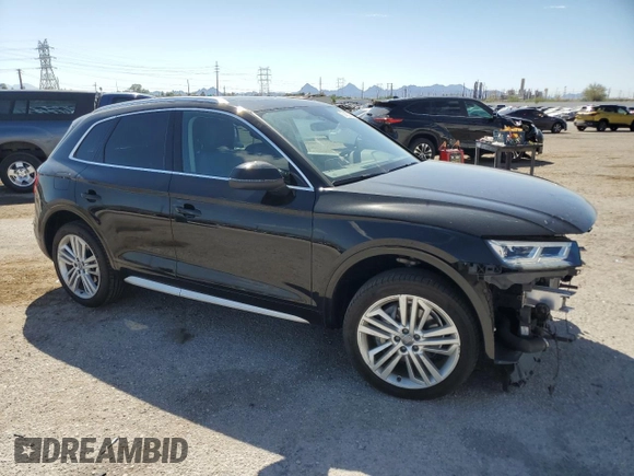 2018 Audi Q5 Premium Plus with VIN WA1BNAFY7J2209393, listed as a Copart auction lot 62452055 with 33,944 mi miles and Salvage title. Bid and sale history available at DreamBid. Image 4.
